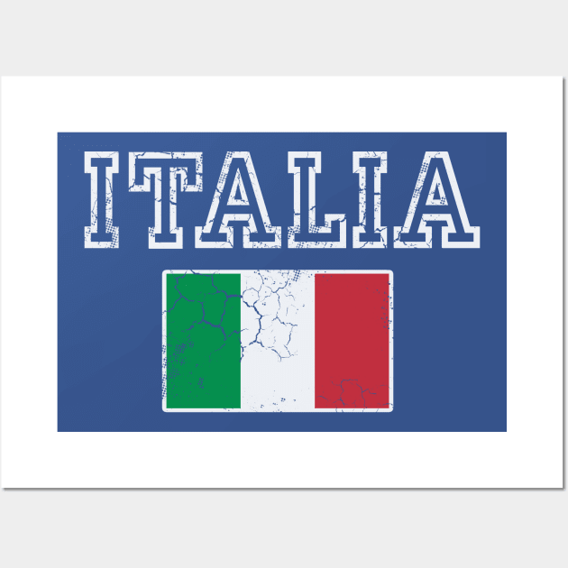 Retro Italia Flag Italian Italy Italiano Wall Art by E